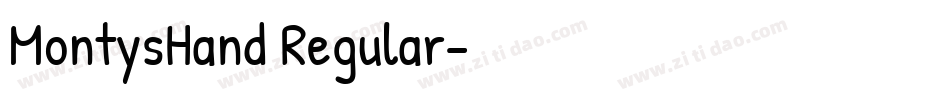 MontysHand Regular字体转换